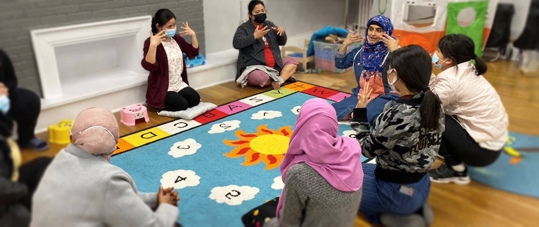 A group of participants in a Mosaic Family program